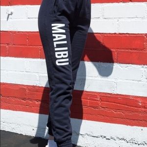 navy brandy melville malibu sweatpants